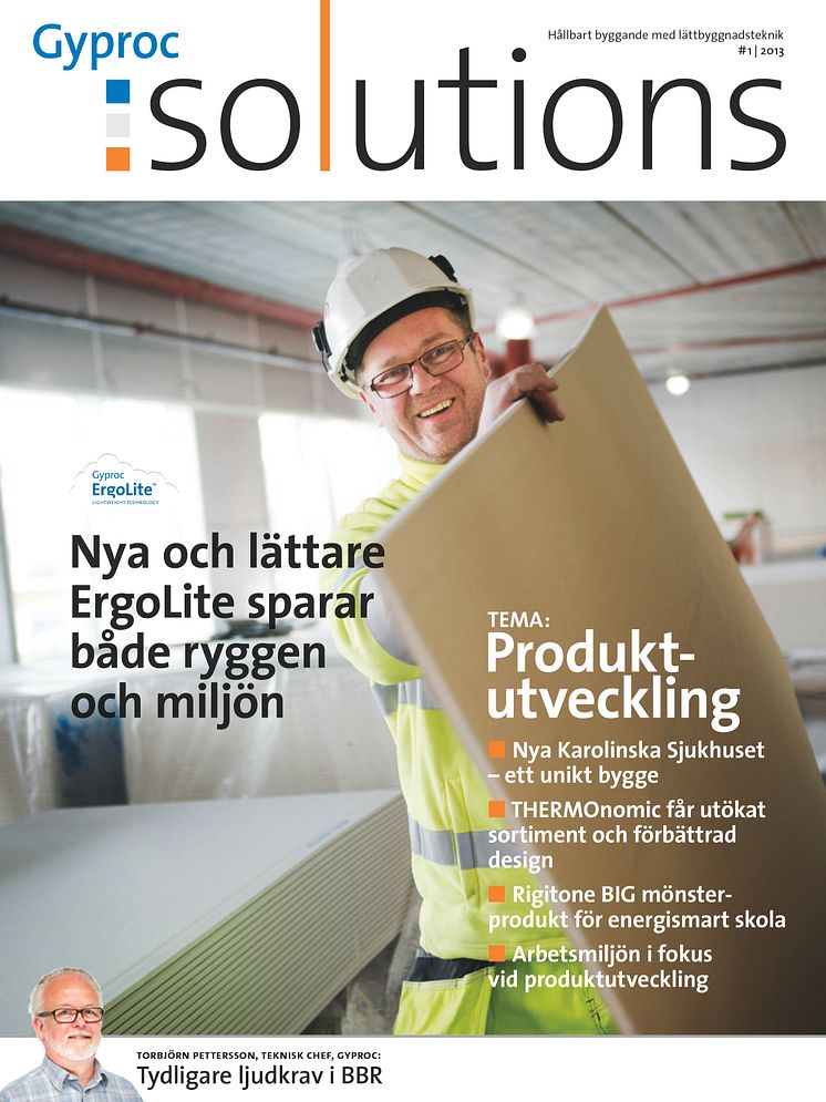 Kundtidningen Gyproc Solutions, tema Produktutveckling