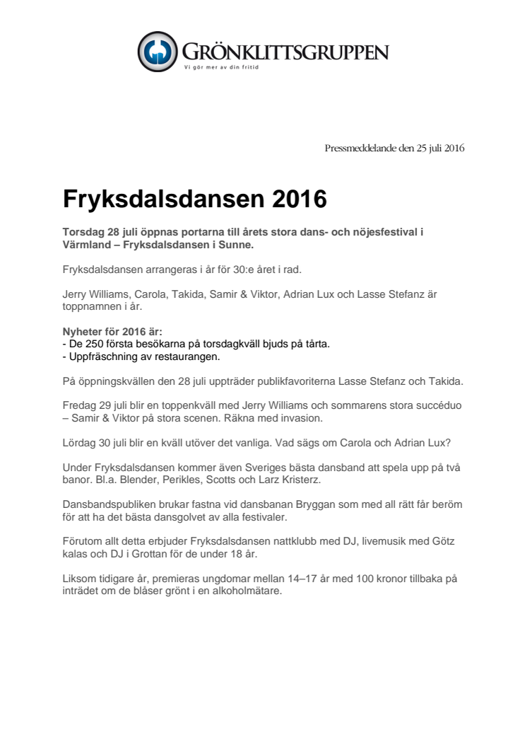 Fryksdalsdansen 2016