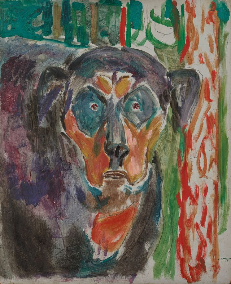 Edvard Munch: Hundehode / Dog’s Head (1942)