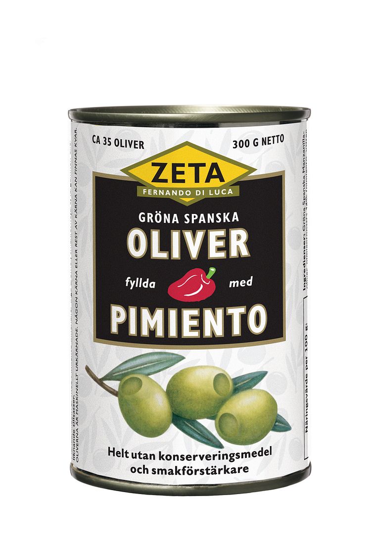 Zeta fyllda spanska oliver med pimiento