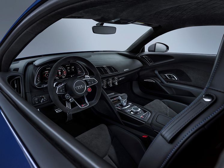 Audi R8 Coupé (Ascari Blue metallic) interiør
