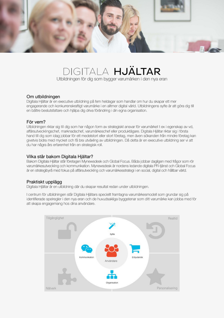 Digitala Hjältar produktblad 