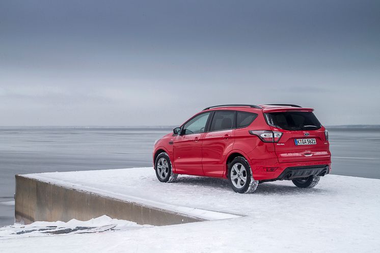 Nye Ford Kuga på nordkapp-platået