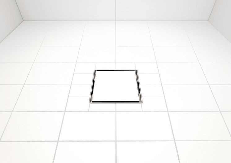 Purus Square Tile Insert, fyrkantig golvbrunn