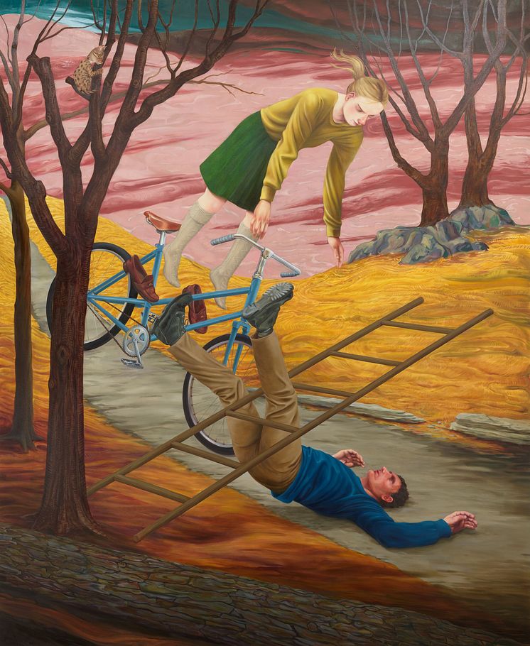 Nicole Eisenman, Destiny Riding Her Bike, 2020. Astrup Fearnley Museet / Photo: Thomas Widerberg