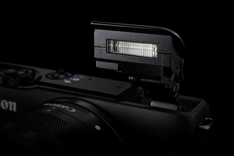 EOS M10 BK Flash Up