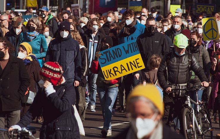 Demonstration för Ukraina