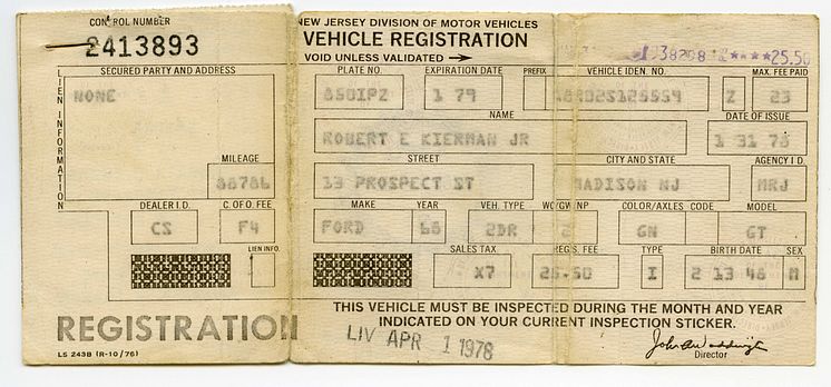 Robert-Kiernans-New-Jersey-vehicle-registration