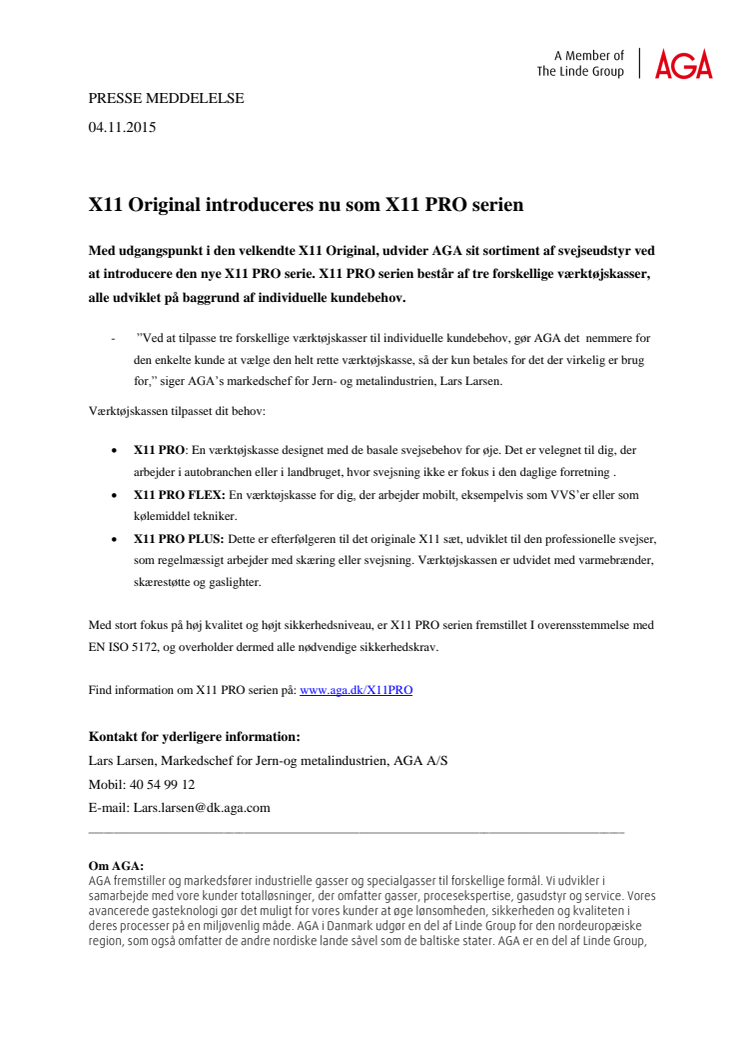 X11 Original introduceres nu som X11 PRO serien