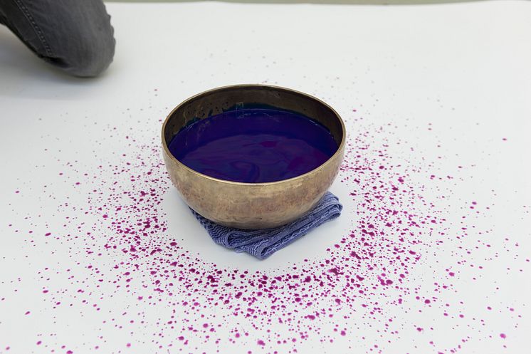 Jeppe Hein, Singing Bowl Watercolour (Meditationsskålsakvareller), Work in progress/under arbete. 2012