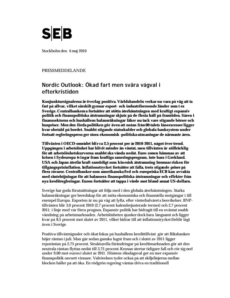Nordic Outlook