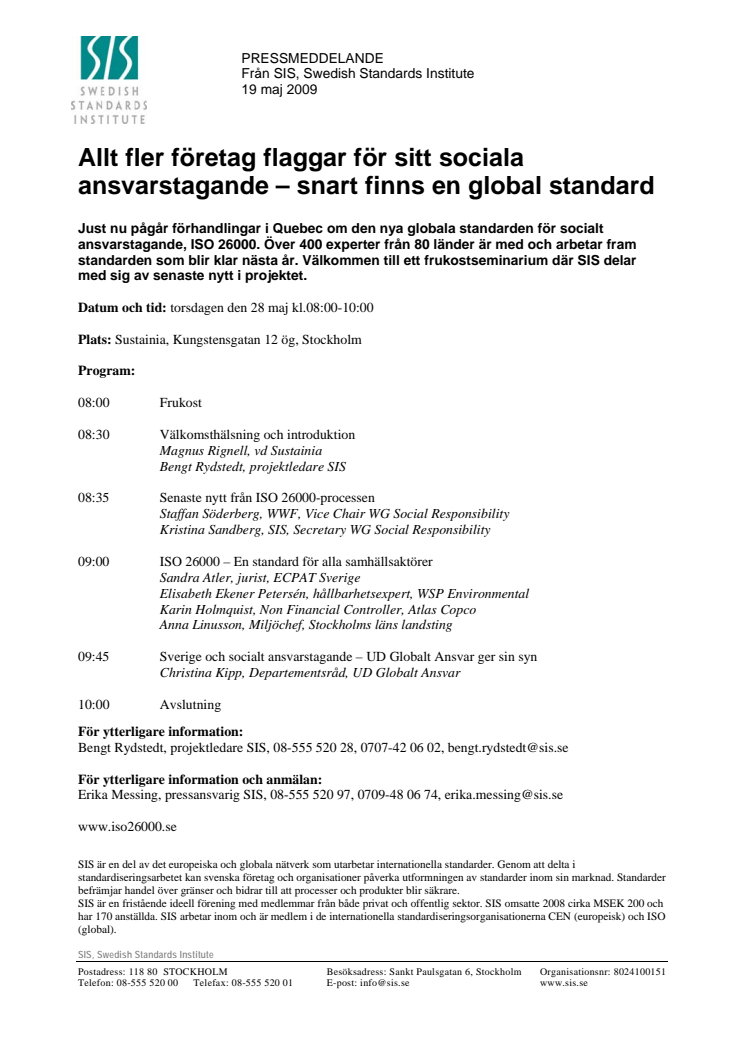 Allt fler företag flaggar för sitt sociala ansvarstagande - snart finns en global standard 