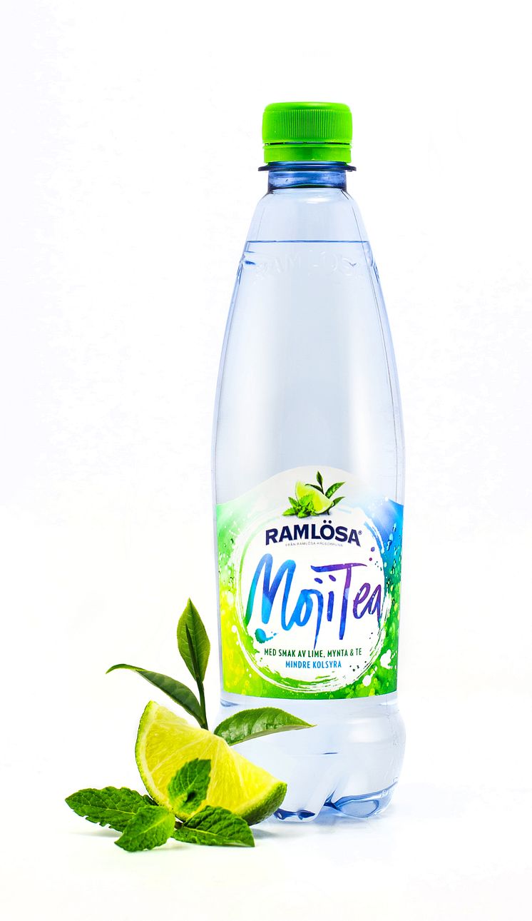 Ramlösa MojiTea med smak av lime, mynta och te