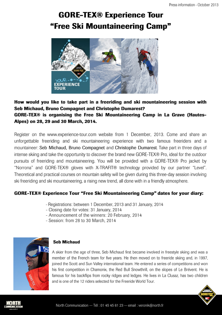 GORE-TEX® Experience Tour ”Free Ski Mountaineering Camp”