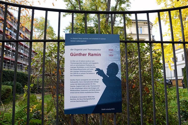 Gedenktafel für Thomaskantor Günther Ramin 