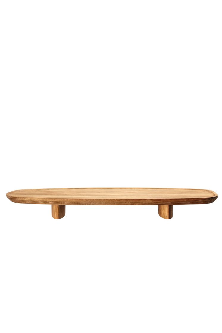 R_Junto_Wooden tray on foot 45x16 cm side