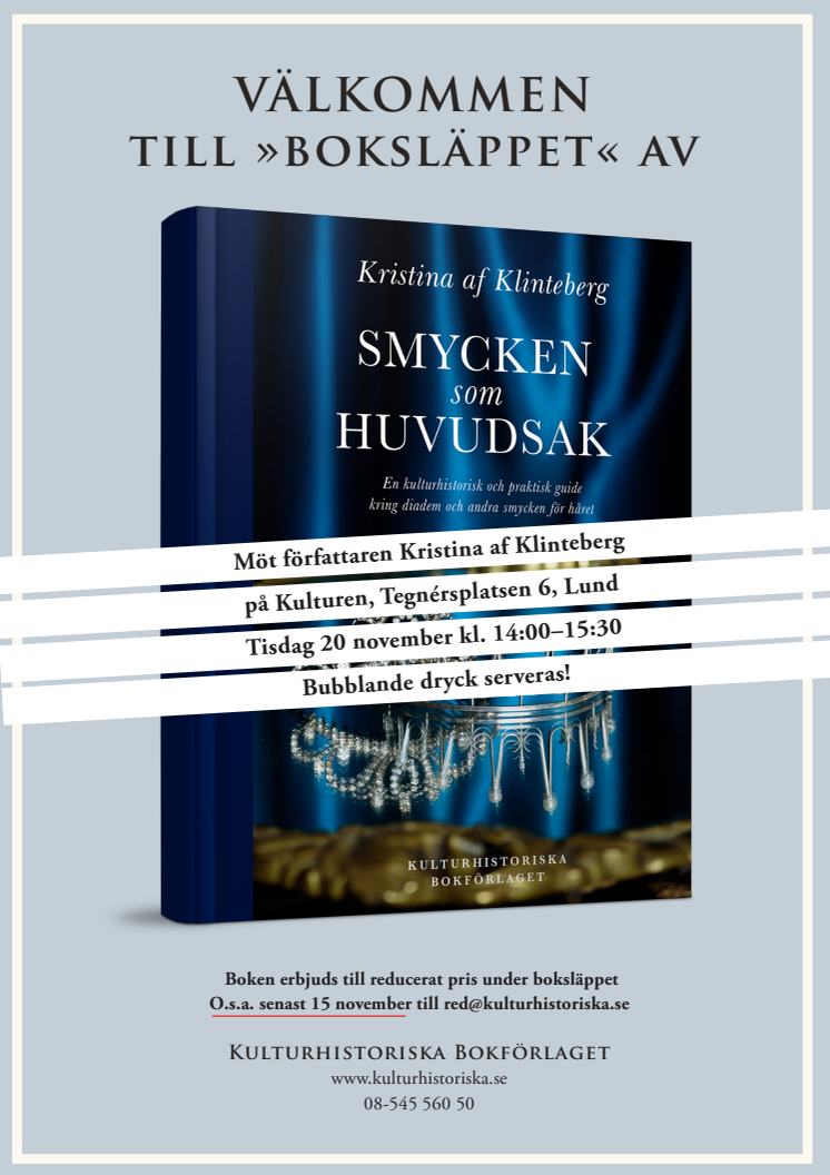 Boksläpp 20 november: Smycken som huvudsak