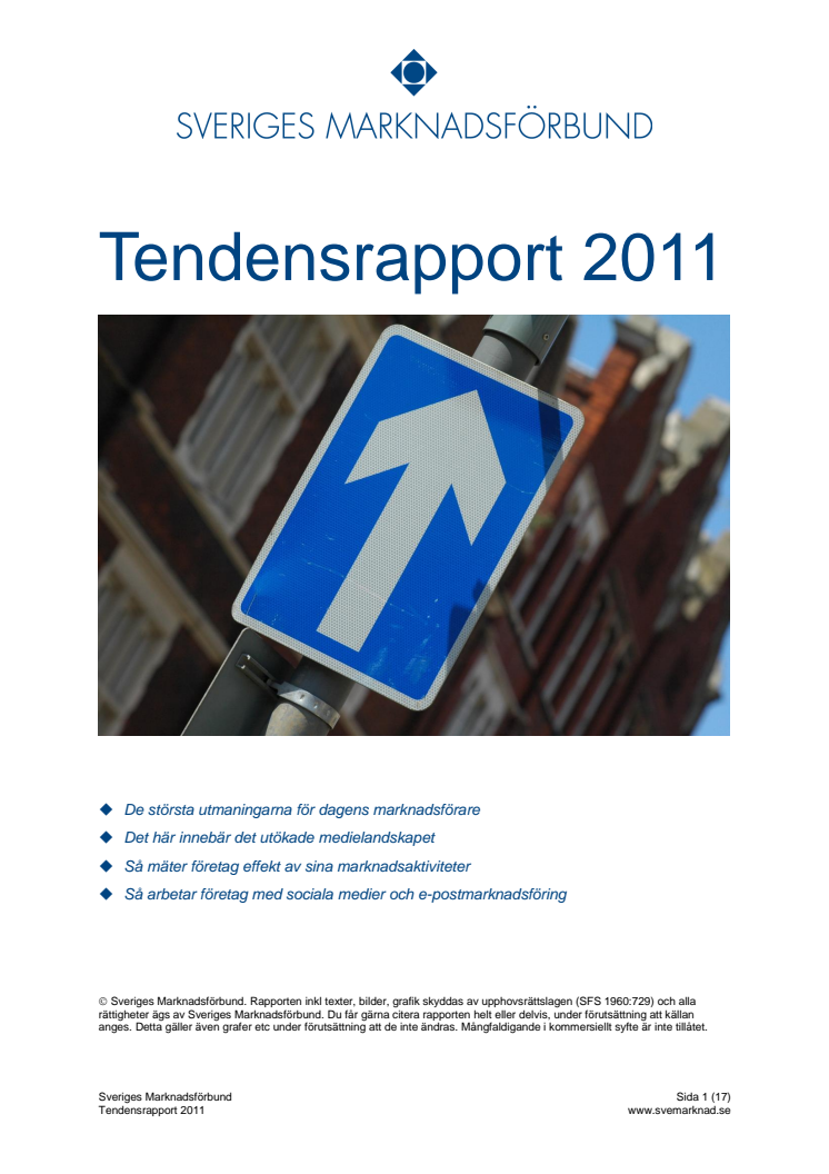 Sveriges Marknadsförbunds Tendensrapport 2011