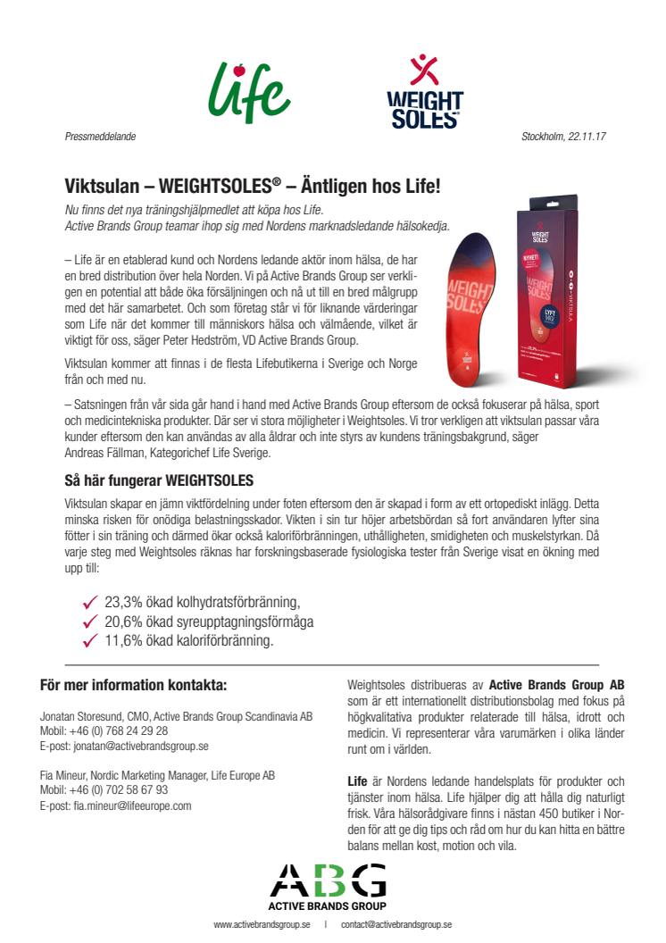 Viktsulan – WEIGHTSOLES® – Äntligen hos Life!
