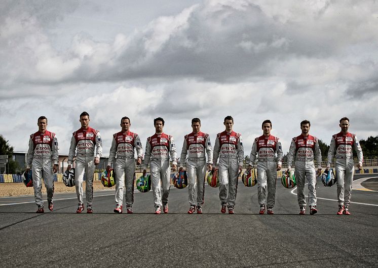 Marcel Fässler, André Lotterer, Benoît Tréluyer, Lucas di Grassi, Loïc Duval, Oliver Jarvis, Filipe Albuquerque, Marco Bonanomi, René Rast