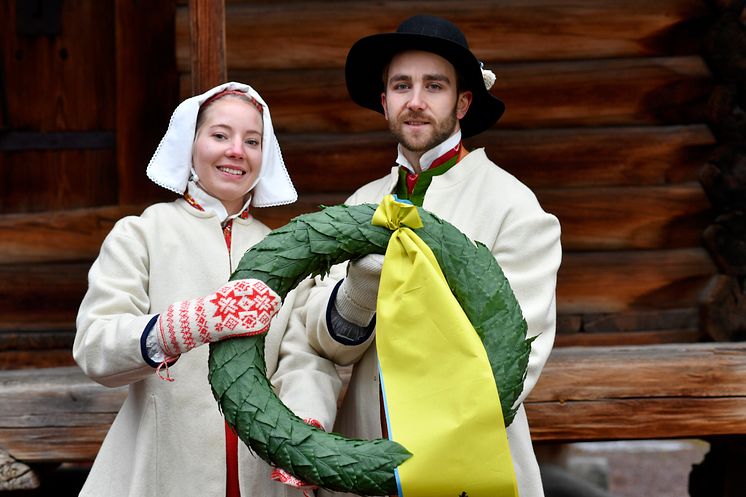 Emma Höglund och Victor Sticko är Vasaloppets kranskulla och kransmas 2019