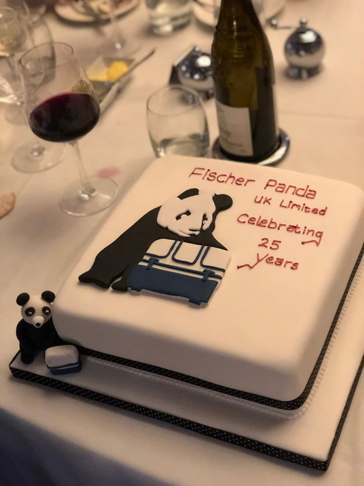 Hi-res image - Fischer Panda UK - Fischer Panda UK celebrated 25 years in business with a specially-created anniversary cake and black-tie dinner
