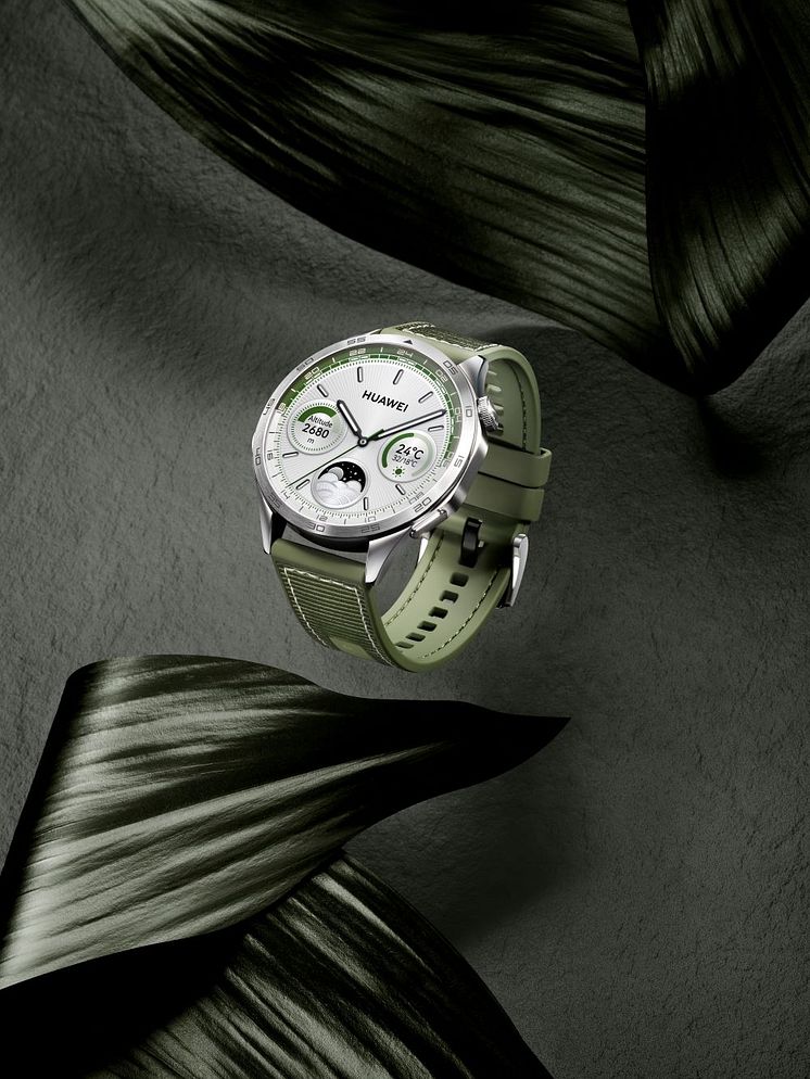 Huawei Watch GT 4_Rainforest Green GMT_Creative_MND