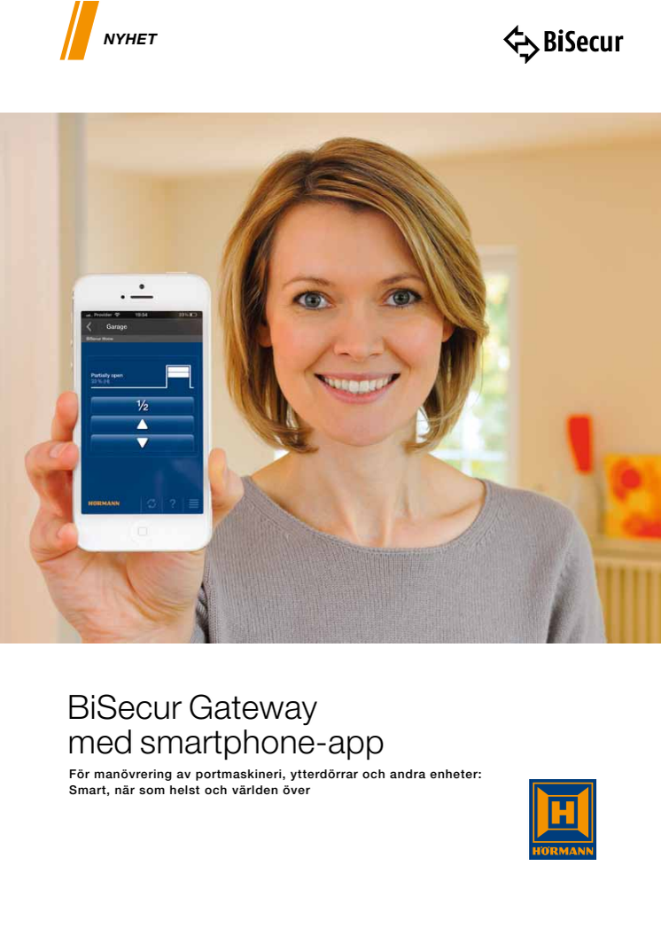 BiSecure Gateway med smartphone-app