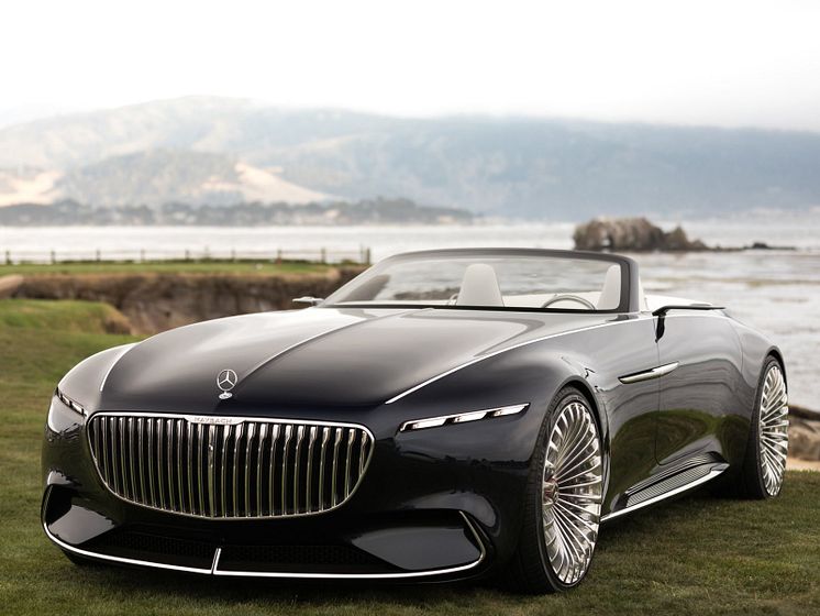 Den eldrivna konceptbilen Vision Mercedes-Maybach 6 Cabriolet visas i Visby under Almedalsveckan