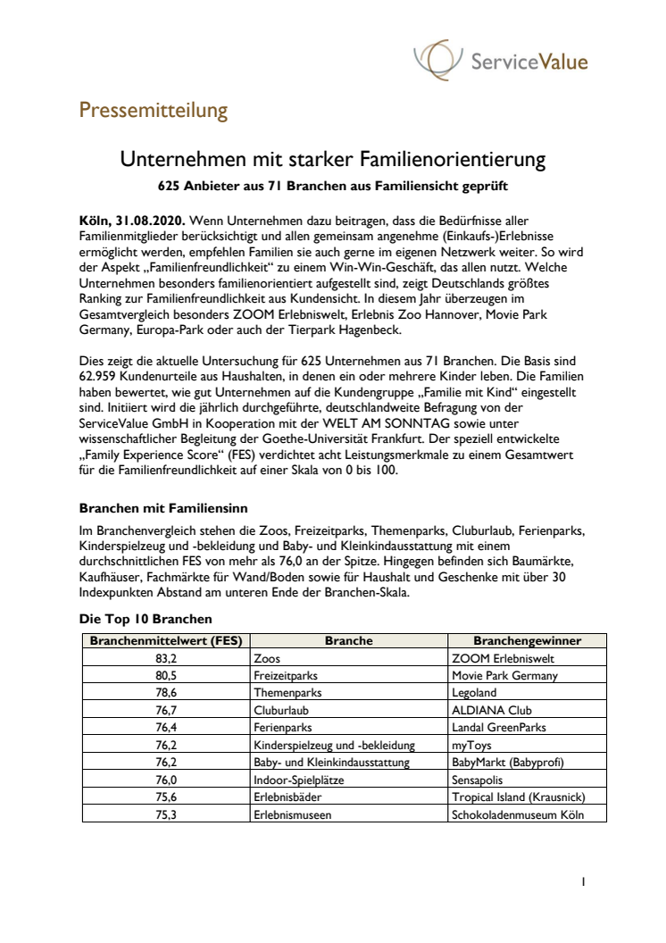 Unternehmen mit starker Familienorientierung