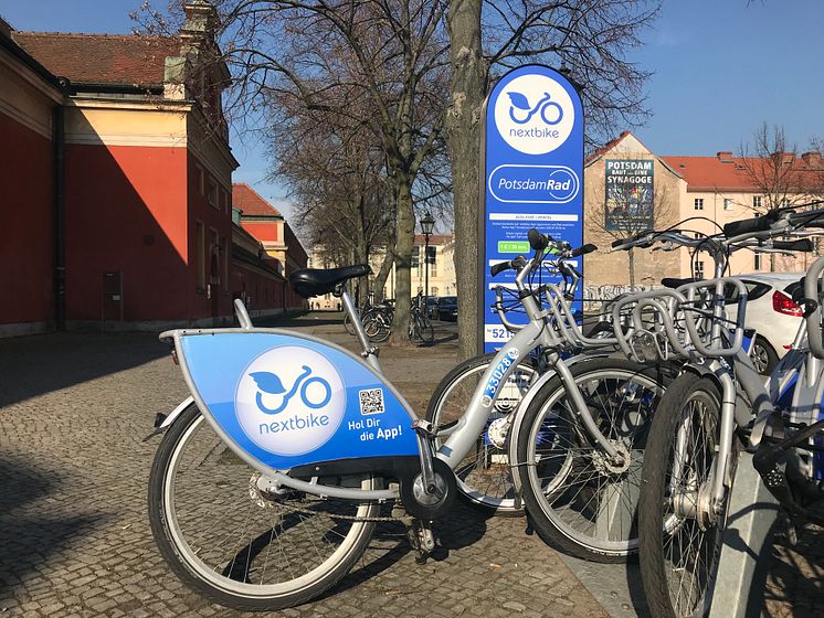 Nextbike-Station in Potsdam am Filmmuseum