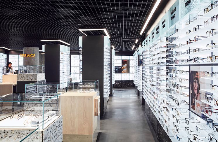 Det arkitektoniska konceptet erbjuder Eye Health och Eye Fashion under ett och samma tak