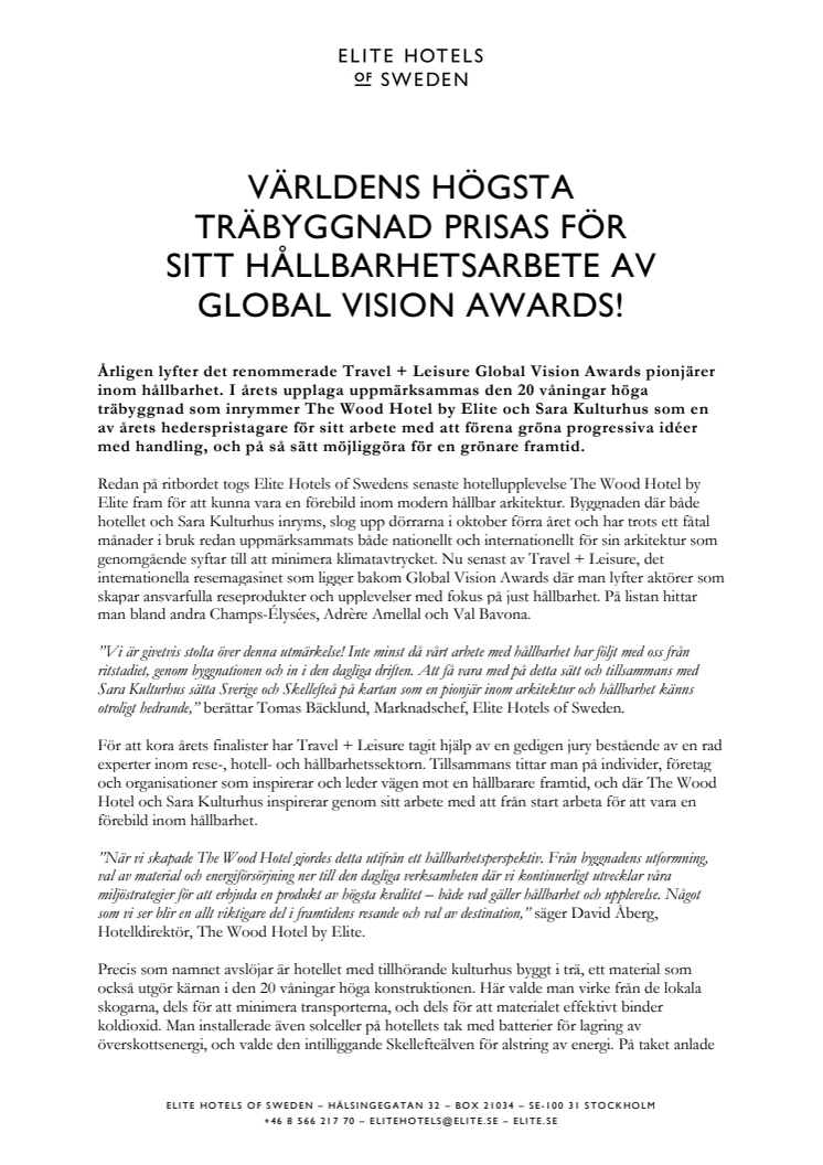 Världens högsta träbyggnad prisas för sitt hållbarhetsarbete av Global Vision Awards_Pressmeddelande.pdf