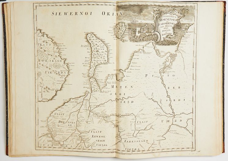 Rysk atlas från Gustaf Nobels bibliotek