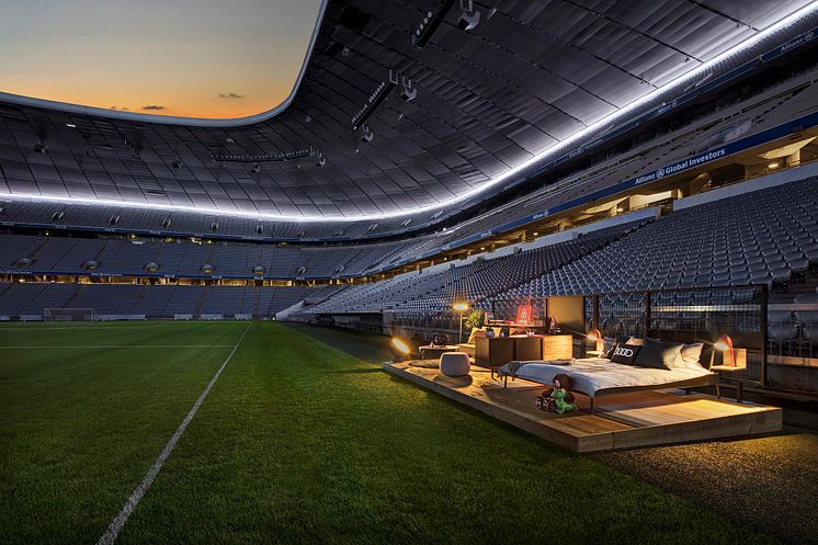 Audi og Airbnb laver midlertidigt hjem på sidelinjen af Allianz Arena