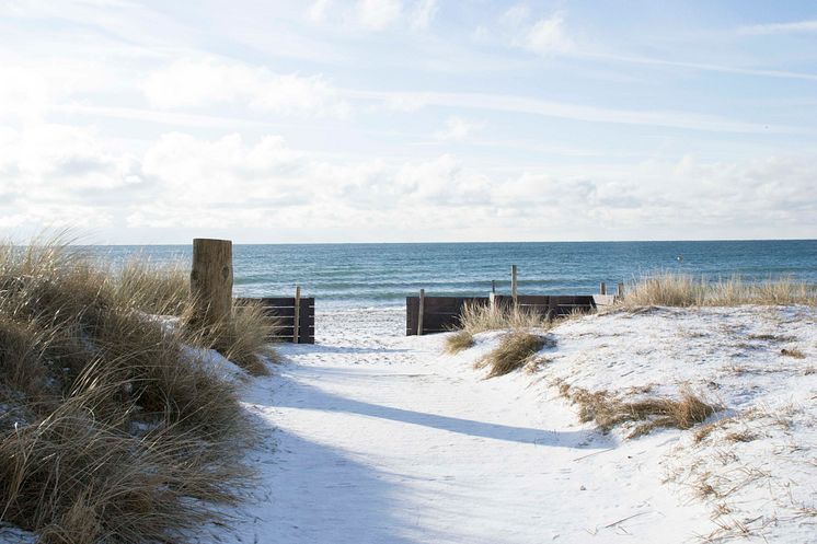 Schnee am Südstrand