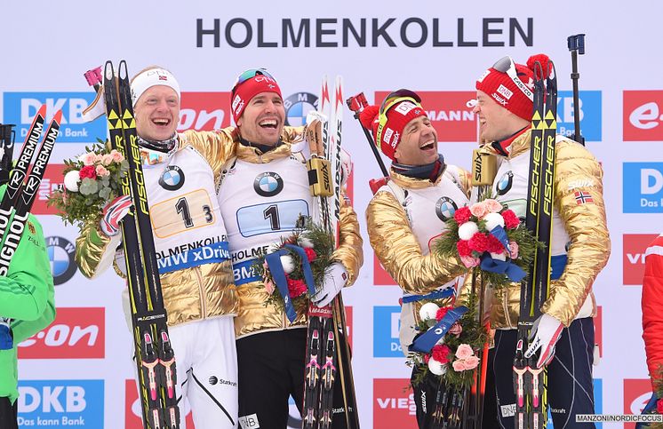 Gullgutta, stafett, VM i Holmenkollen