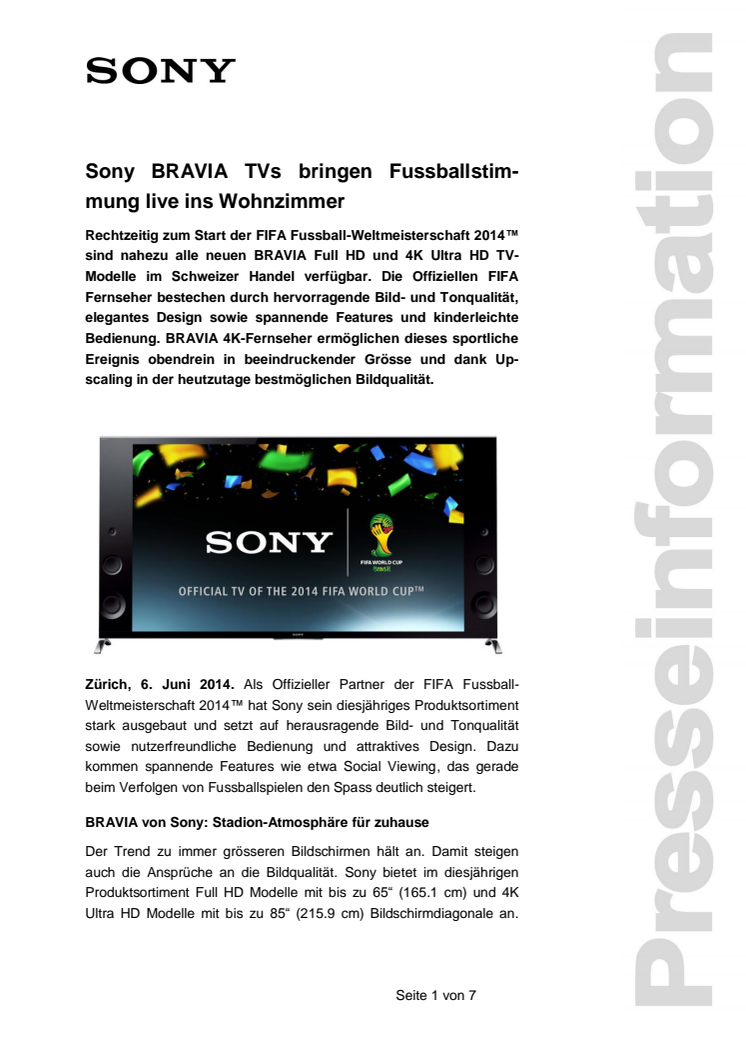Medienmitteilung_BRAVIA FussballWM2014_D-CH_140606