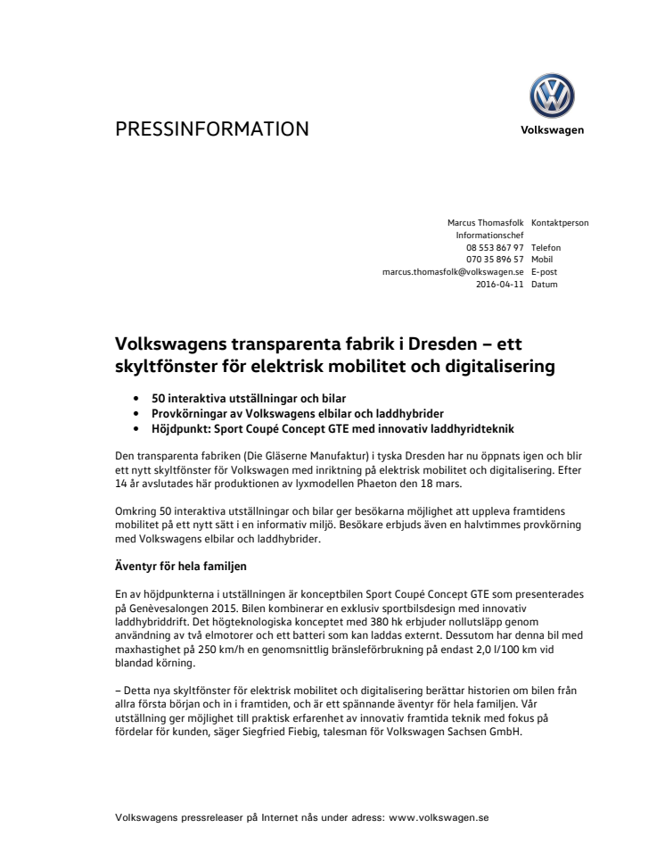 Volkswagens transparenta fabrik i Dresden – ett skyltfönster för elektrisk mobilitet och digitalisering
