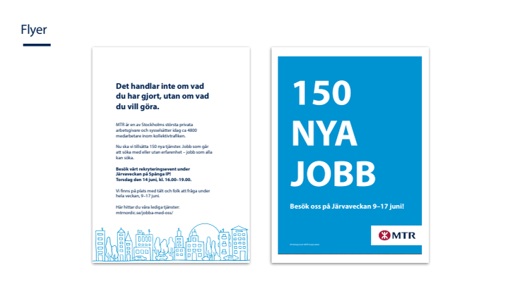 MTR söker 150 nya medarbetare på Järvaveckan.