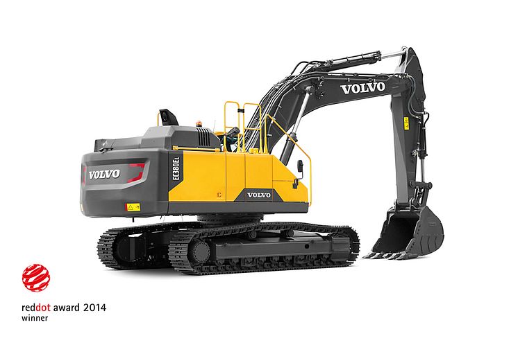 Volvo EC380E vann designpris vid Red Dot Product Design Awards 2014