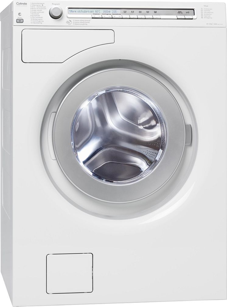 Cylinda Astma- & Allergiförbundet rekommenderad Tvättmaskin FT 776 Vit