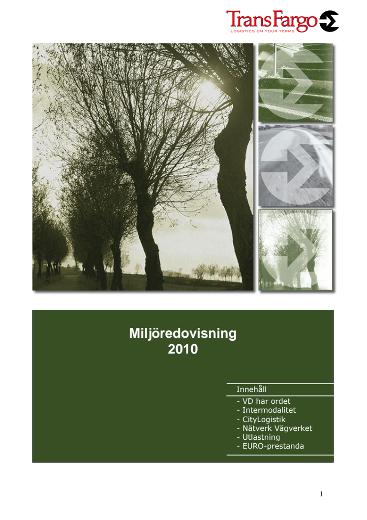 Miljöredovisning för TransFargos verksamhet 2010