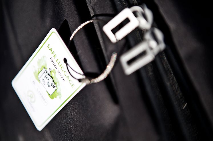 mySafety bagagebricka med unikt ID-nummer