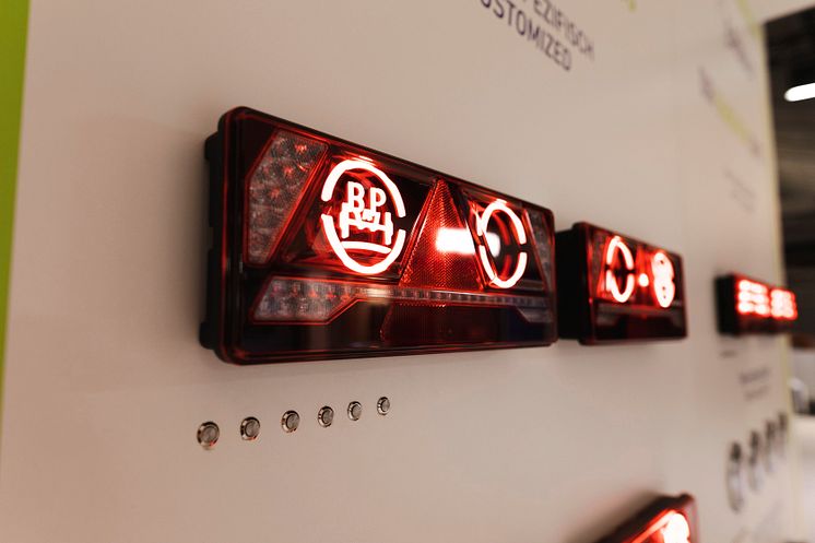 LED rear lights with individual Logo from Ermax