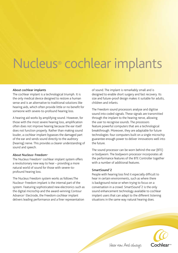 Nucleus cochleaimplantat