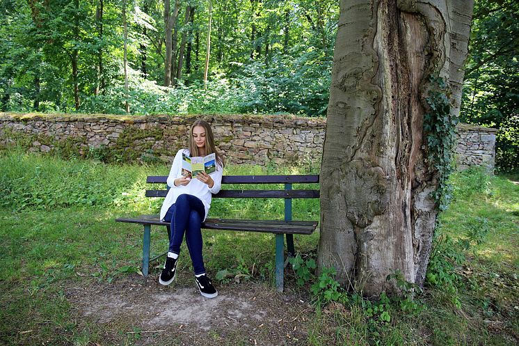 Sächsisches Obstland - Ruhepause auf der Obstlandroute im Kloster Marienthal in Sornzig