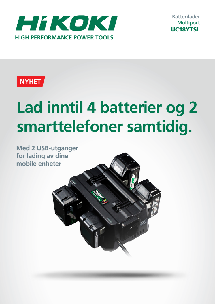 Nyhet! Aldri mer tom for batteri - batteriladeren som holder jobben i gang.