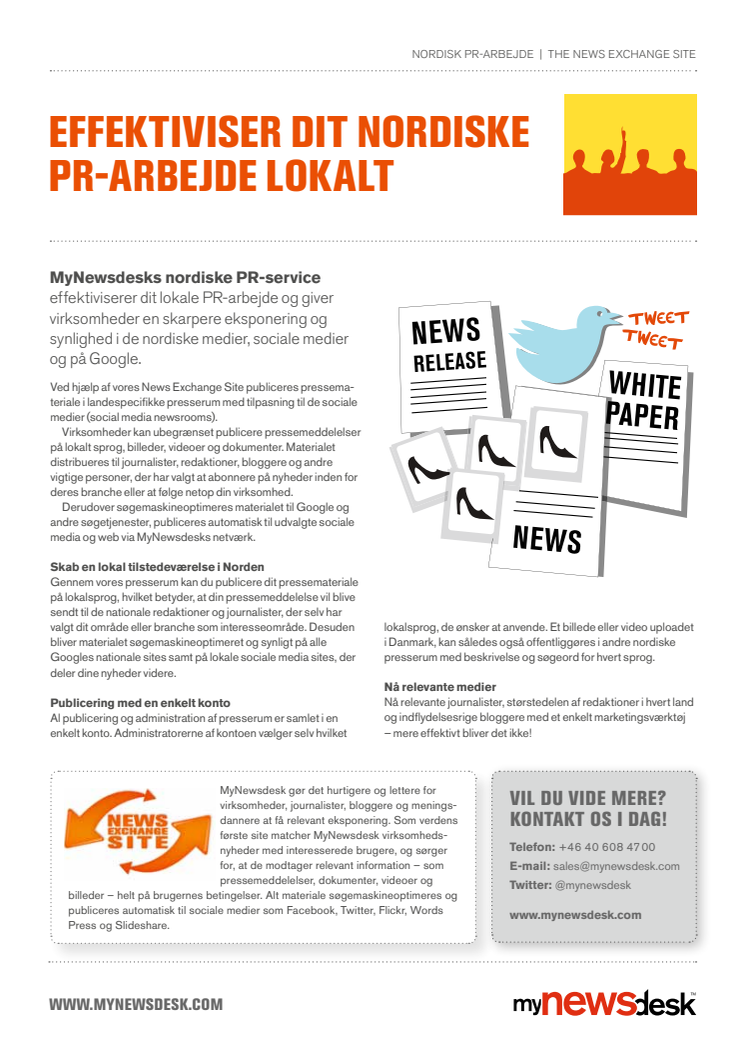 Produktblad Nordisk PR-arbejde