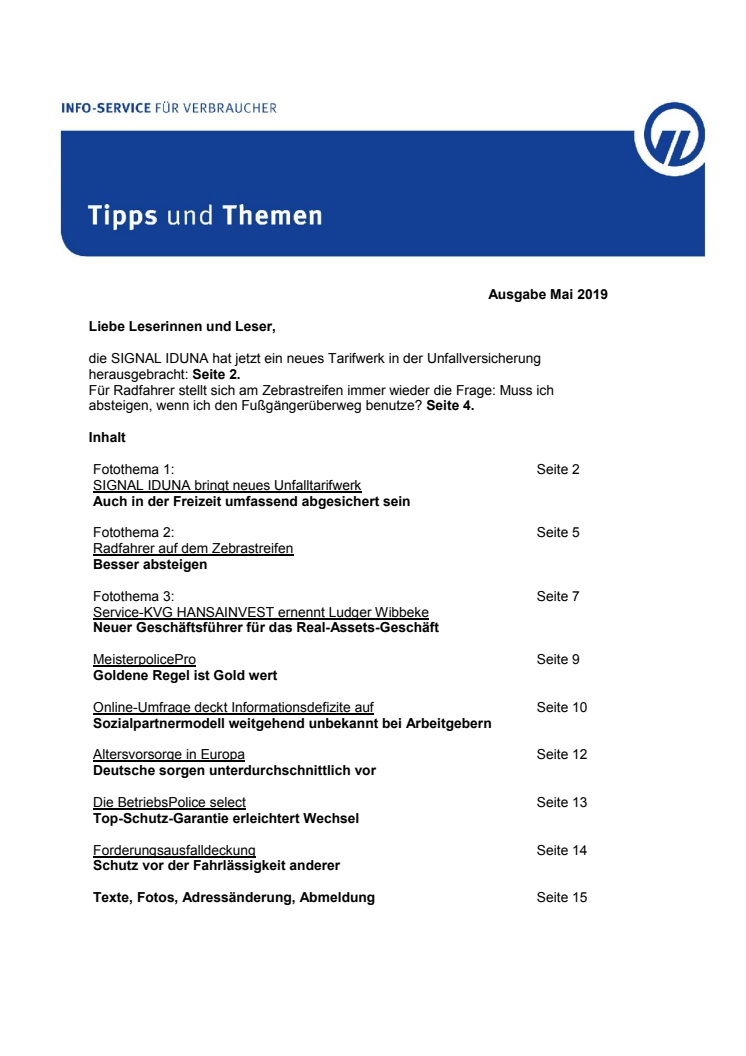 Tipps und Themen 5-2019